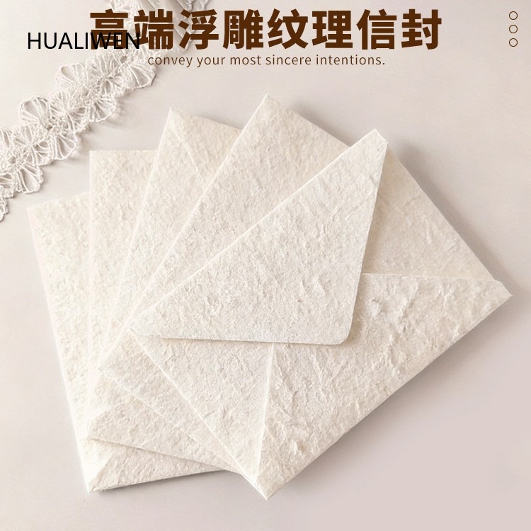 Wax Seal Letter Kit - 10pcs High-end Relief Texture Envelopes Retro