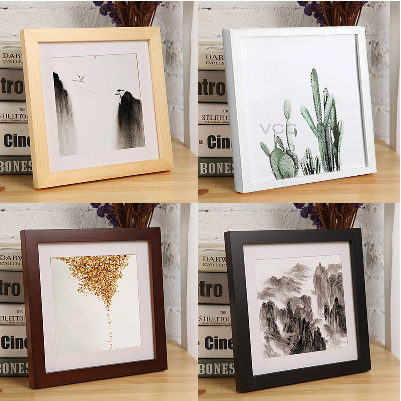 Classic Wooden Square Picture  - Engraved Wood Frame review and price